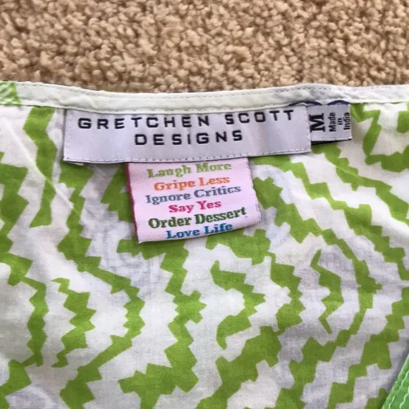 Gretchen Scott designs medium sea life white multi tunic/cover up. - Picture 5 of 8